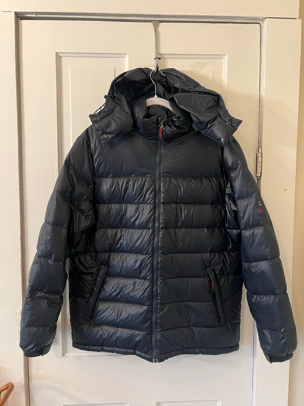 The North Face summit series mens XL blue down puffer jacket winter coat hooded